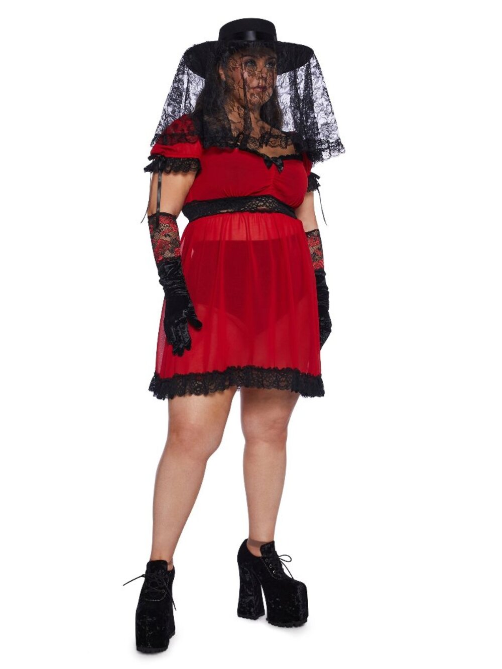 Dolls Kill Widow Wonder Wheel Dreams Mini Dress, Plus Size 1x  NWTS